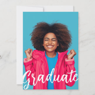 Abschlussankündigungs-Foto-Flat-Card