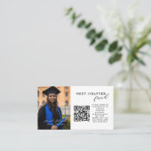 Abschlussanzeige-Einlage für Geschenke QR-Code Visitenkarte (Stehend Vorderseite)