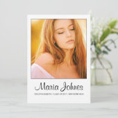 Abschlussanzeigen-Kartenvorlage Einladung (Stehend Vorderseite)