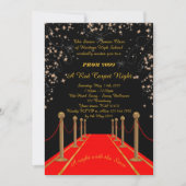 Abschlussball Älter-Junior, Gatsby Art, roter Einladung (Vorderseite)