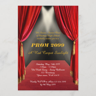 Abschlussball Älter-Junior, Gatsby Art, roter Einladung