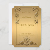 Abschlussball Älter-Junior, Gold des Goldx Einladung (Vorderseite)