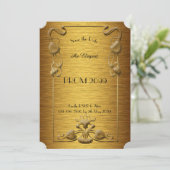 Abschlussball Älter-Junior, Gold des Goldx, mit Einladung (Stehend Vorderseite)