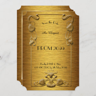 Abschlussball Älter-Junior, Gold des Goldx, mit Einladung