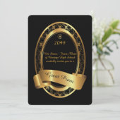 Abschlussball Älter-Junior, großer Abschlussball, Einladung (Stehend Vorderseite)