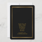 Abschlussball Älter-Junior, großes Gatsby, Gold, Einladung (Rückseite)