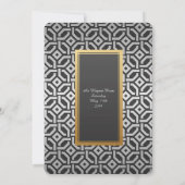 Abschlussball Älter-Junior, silbernes Gold Einladung (Rückseite)