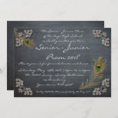 Abschlussball Älter-Junior, Tafel, editable, Einladung (Vorne/Hinten)