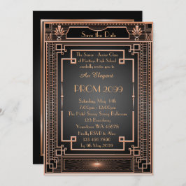 Abschlussball Älter-Junior, weißes Einladung