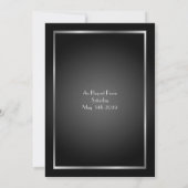 Abschlussball Älter-Junior, weißes Einladung (Rückseite)