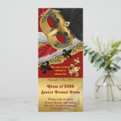 Abschlussball-Einladungs-Kartenart, Abschlussball, Einladung (Stehend Vorderseite)