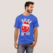 Abschlussball-König Signature Logo - Creme u. Rot T-Shirt (Vorne ganz)