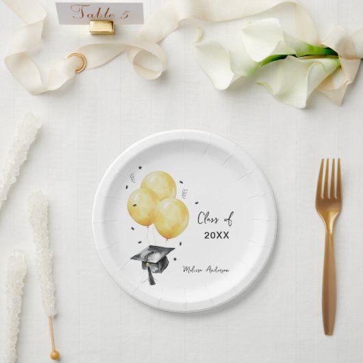 Abschlussballons Pappteller (Hochzeit)