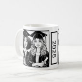 Abschlussbecher für beste Freunde 2026 Kaffeetasse (Vorderseite Links)