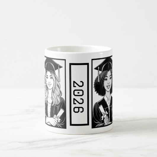 Abschlussbecher für beste Freunde 2026 Kaffeetasse (Mittel)