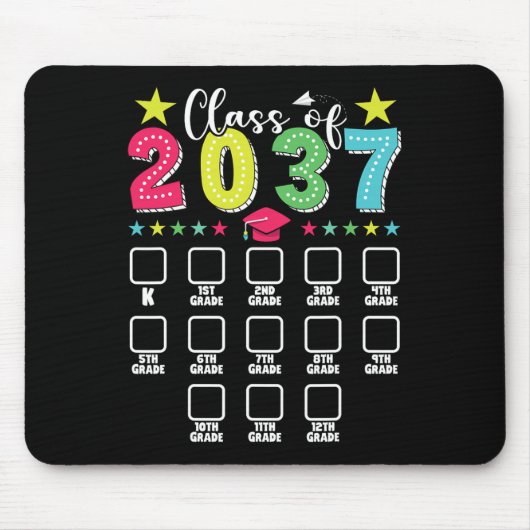Abschlusscheckliste des Jahrgangs 2037 Kindergarte Mousepad (Vorne)