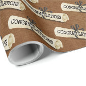 Abschlussdiplom Gratulation Geschenkpapier (Rolleneckpunkt)