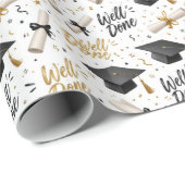 Abschlussdiplome mit Text "Gut Gemacht" Geschenkpapier (Rolleneckpunkt)