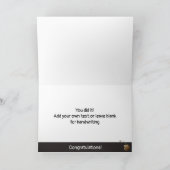 Abschlüsse auf Ihrer Abschluss Black & Gold Card Dankeskarte (Innenseite)