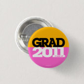 Abschlüsse-Klasse des 2011 Knopf-orange Rosas Button (Vorne & Hinten)