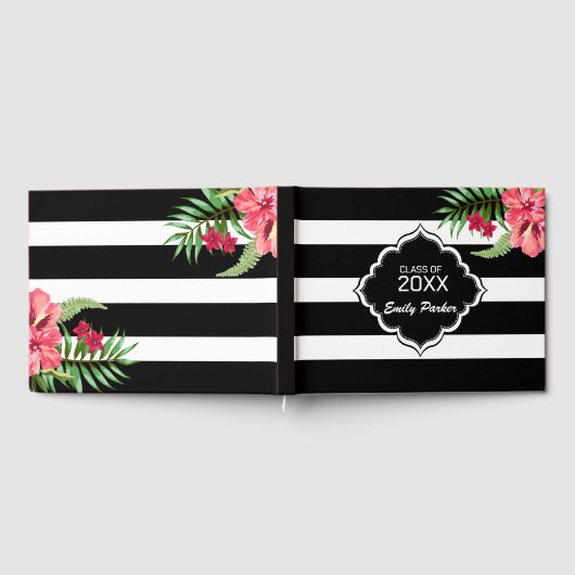 Abschlüsse mit geometrischen Streifen in Schwarz u Gästebuch (Voll)