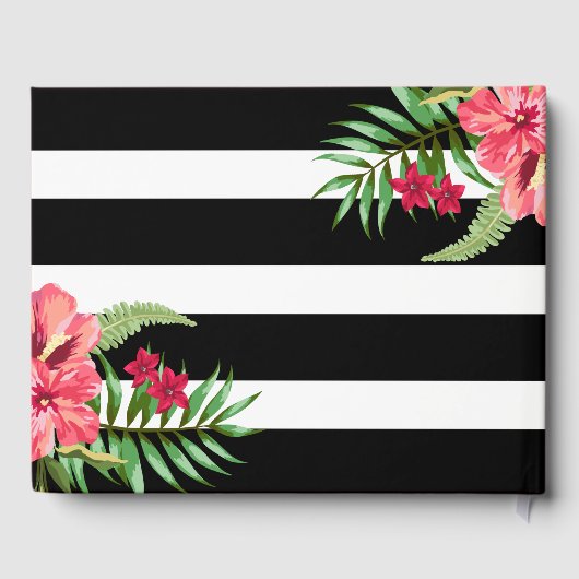 Abschlüsse mit geometrischen Streifen in Schwarz u Gästebuch (Rückseite)