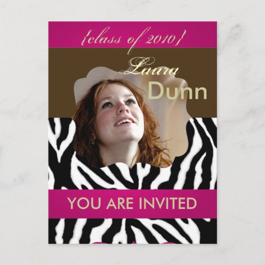 Abschlüsse Party Einladungen, Fotos Postkarten (Vorderseite)