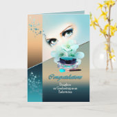 Abschlüssetochter für Estheticion Karte (Gelbe Blume)