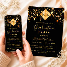 Abschlussfeier 2023 Party Toppers Schwarz Gold Ste