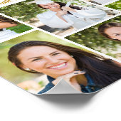 Abschlussfeier 9-Foto-Collage Gratulation Poster (Ecke)