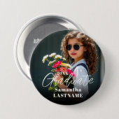 Abschlussfeier-Abitur-Foto-Button Button (Vorne & Hinten)