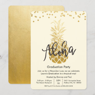 Abschlussfeier Aloha Luau Party Einladung