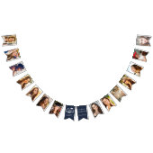 Abschlussfeier Blau Foto-Collage Wimpelkette (Alle)