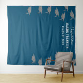 Abschlussfeier Blaues Hintergrund-Foto-Requisit Wandteppich (Beispiel (Horizontal))
