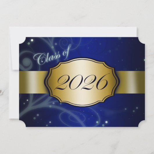 Abschlussfeier Blue and Gold 2026 Einladung (Vorderseite)