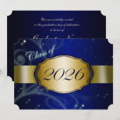 Abschlussfeier Blue and Gold 2026 Einladung (Vorne/Hinten)