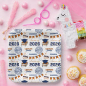 Abschlussfeier Blue Orange Klasse 2026 Pappteller (Party)
