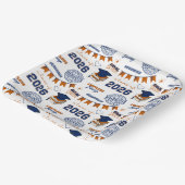 Abschlussfeier Blue Orange Klasse 2026 Pappteller (Gewinkelt)