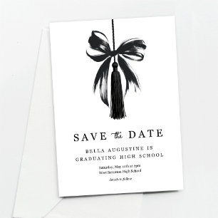 Abschlussfeier Bow Save-the-Date High School Unive Einladung