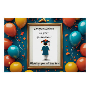 🎓 Abschlussfeier-Dekoration mit Ballons Poster