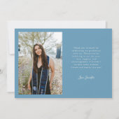 Abschlussfeier Denim Blau Multi Foto Ankündigung (Rückseite)