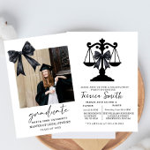 Abschlussfeier der Black Bow Law University Einladung