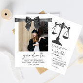 Abschlussfeier der Black Bow Law University Einladung