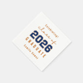 Abschlussfeier der Blue Orange Klasse 2026 Serviette (Ecke)