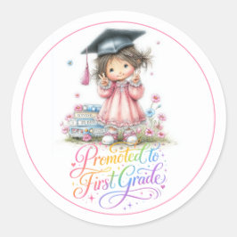 Abschlussfeier der fantasievollen Grundschule Runder Aufkleber