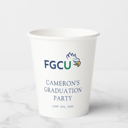 Abschlussfeier der Florida Gulf Coast University Pappbecher (Vorderseite)