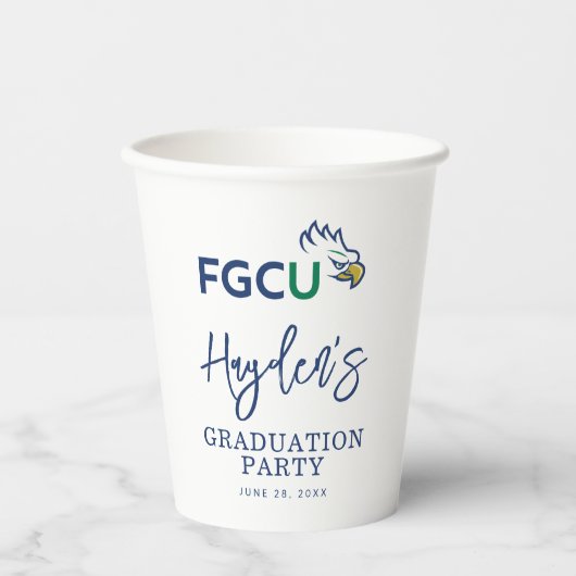 Abschlussfeier der Florida Gulf Coast University Pappbecher (Vorderseite)