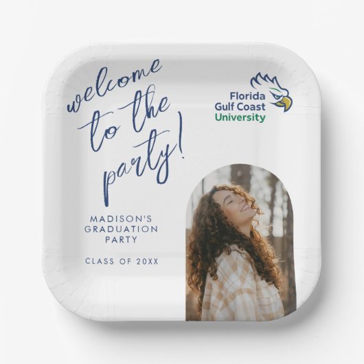 Abschlussfeier der Florida Gulf Coast University Pappteller (Vorderseite)
