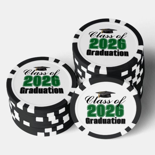 Abschlussfeier der Green Class 2026 Pokerchips (Stapel)
