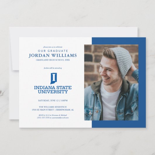 Abschlussfeier der Indiana State University Ankündigung (Vorderseite)